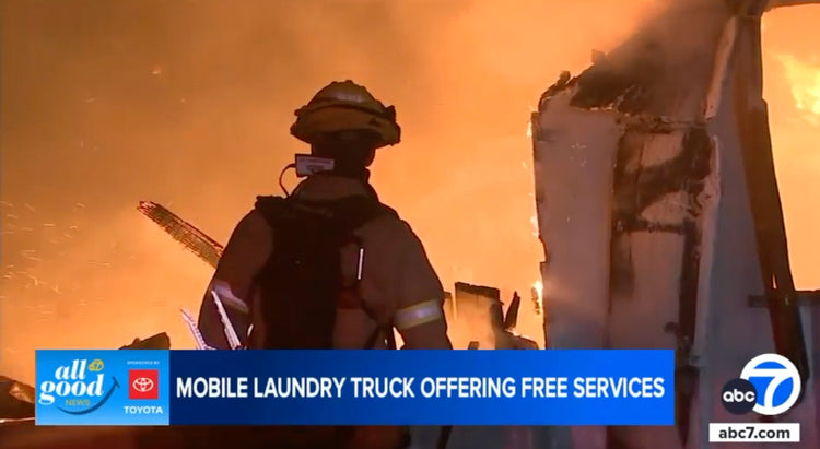 (2025) Mobile laundry truck offers free services to fire victims across Los Angeles